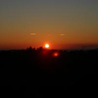 Couché de soleil à Hardelot (depuis la villa Les Agapanthes)